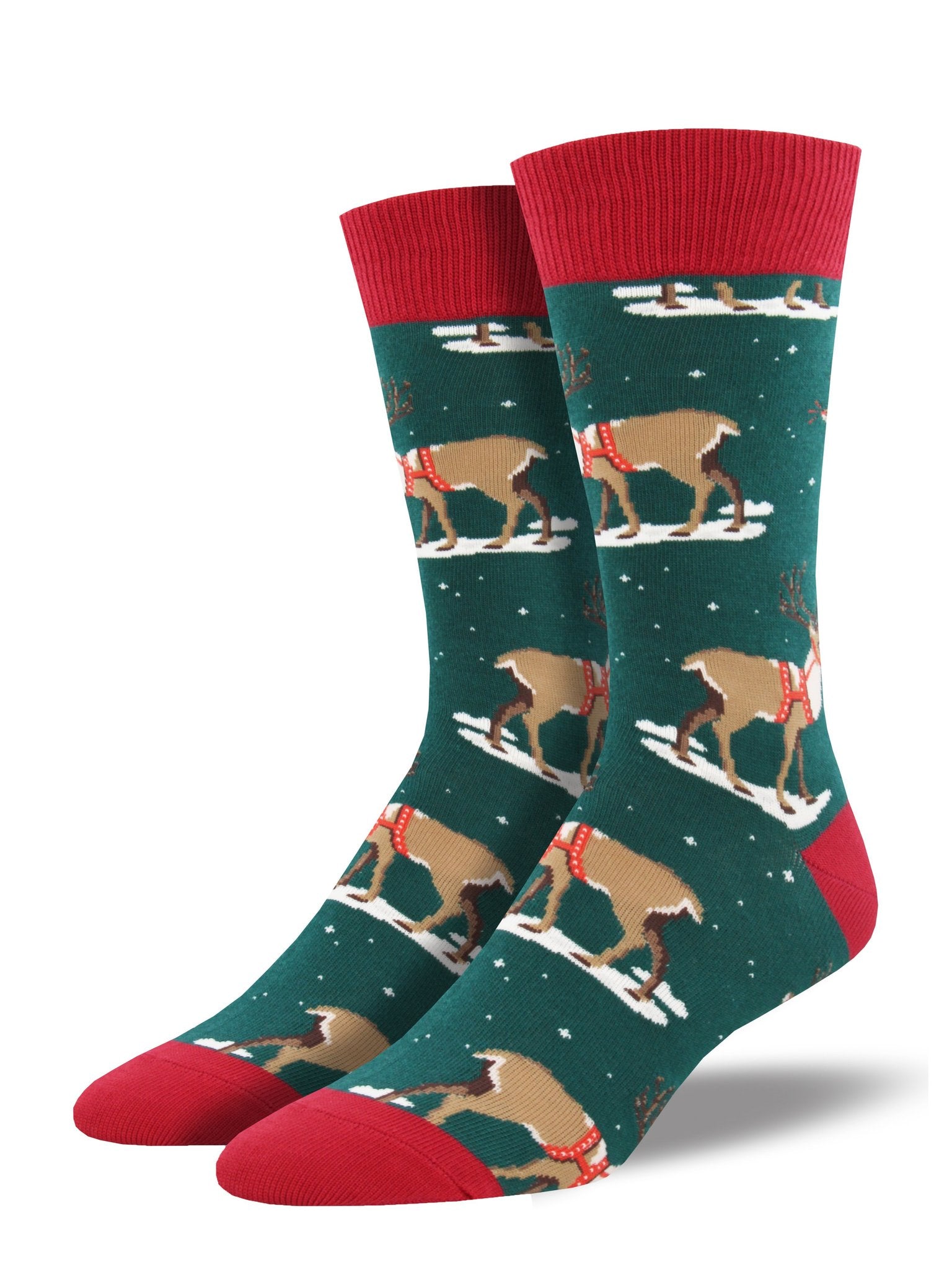 Winter Reindeer | Men | Green - Socks - Socksmith