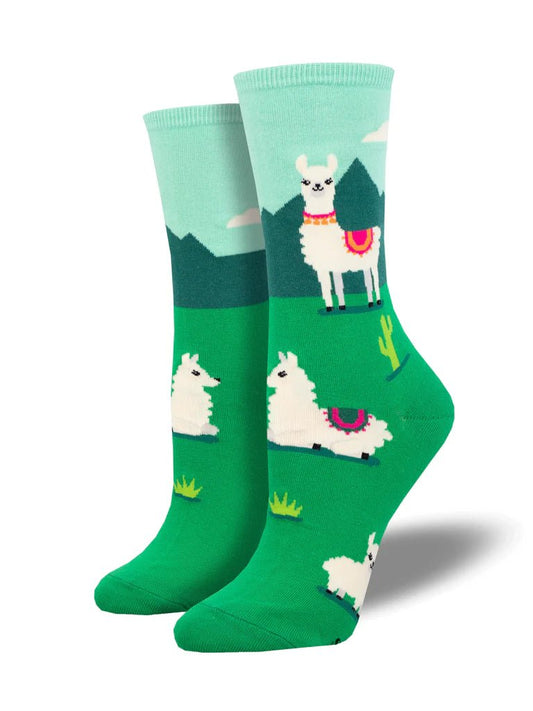 Yo Llama | Mint - Socks - Socksmith